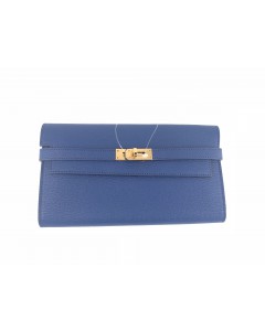 Hermes Wallet Blue NEW 12cm x 20cm